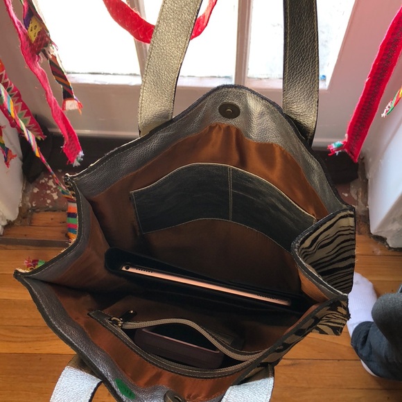 Leather hand bag, cowhide new - Picture 3 of 3